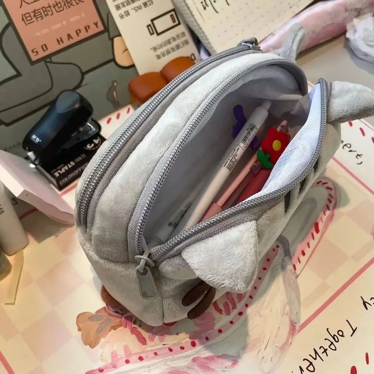 Cute Pusheen Pencil Case Carto - Anime Merchandise Bag ulasan dan harga